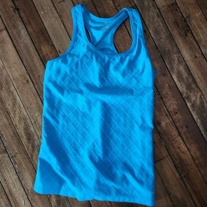Athletic neon blue tank top